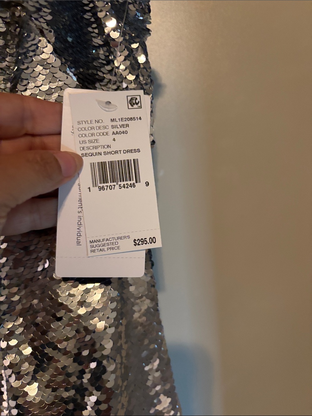 Liv Foster Sequin Slip Dress - Silver - Picture 6 of 12
